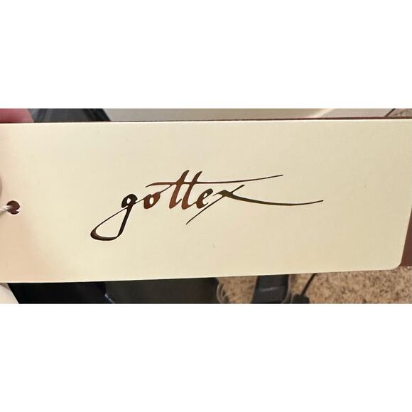 GOTTEX LATTICE SQUARE NECK ONE PIECE SWIMSUIT Black Size 8 New - Picture 5 of 6